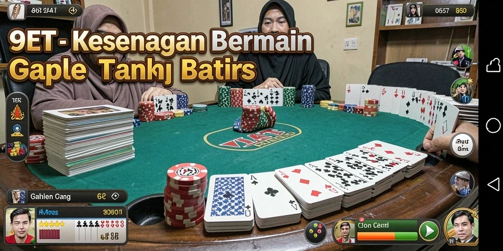 Tampilan gameplay seru Gaple di 9ET yang menantang.