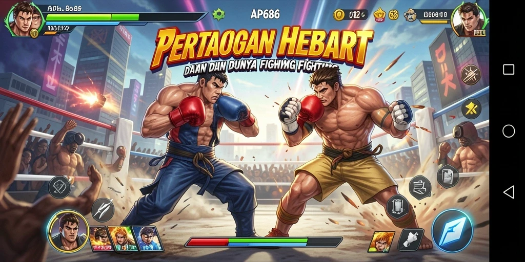 Tangkapan layar menunjukkan aksi bertarung intensifikasi dalam AP686.