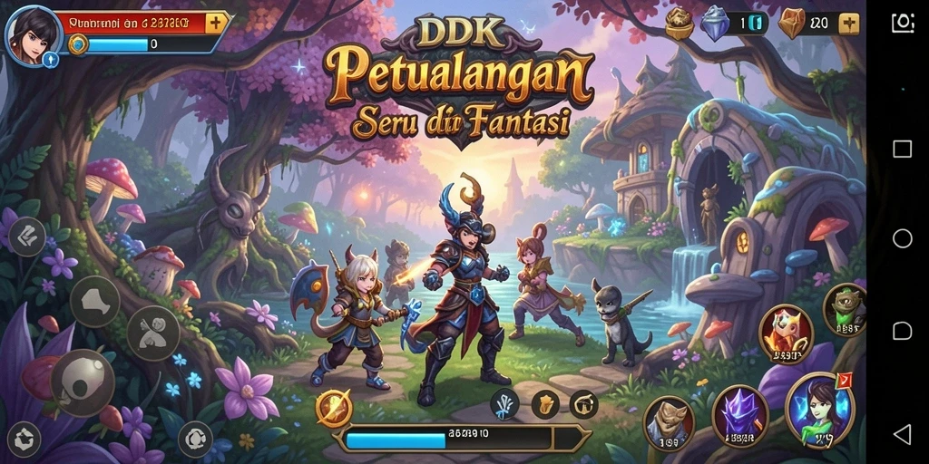 Tampilan gameplay DKK yang epik dalam dunia petualangan.