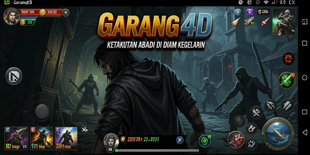 Tampilan gameplay GARANG4D dengan suasana horror yang mencekam.