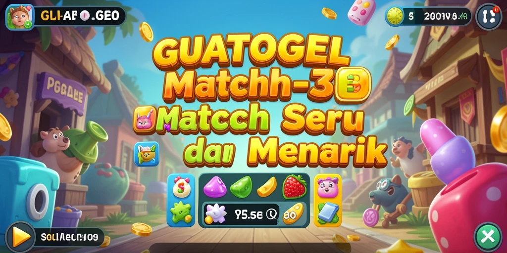 Tampilan gameplay seru GUATOGEL yang penuh warna