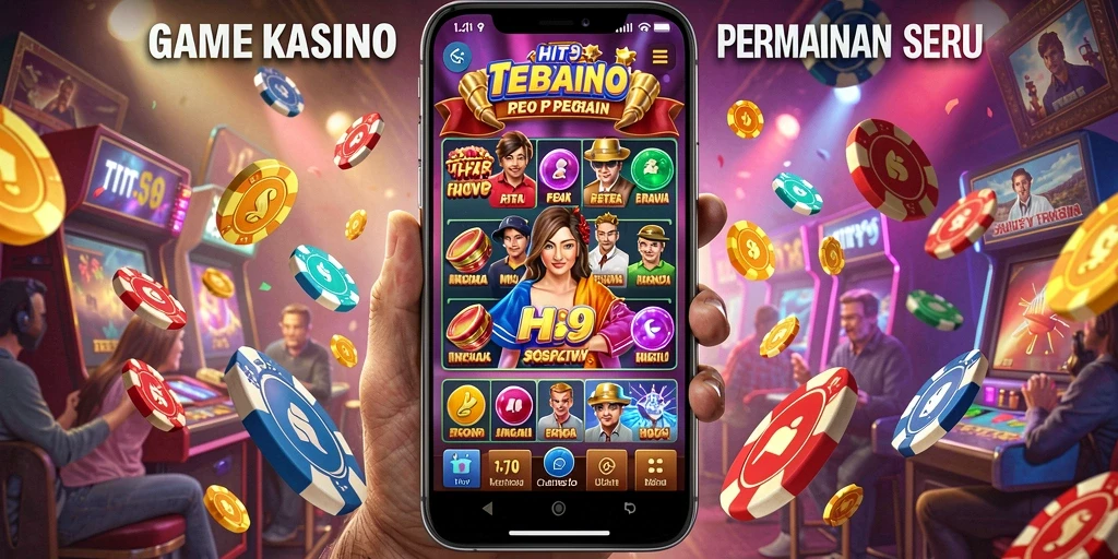 Screenshot menunjukkan pengalaman bermain kasino yang seru dan interaktif di HIT9.
