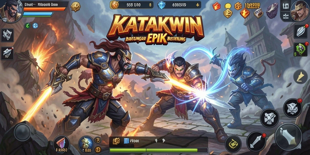 Tampilan menakjubkan dari aksi pertarungan dalam KATAKWIN.