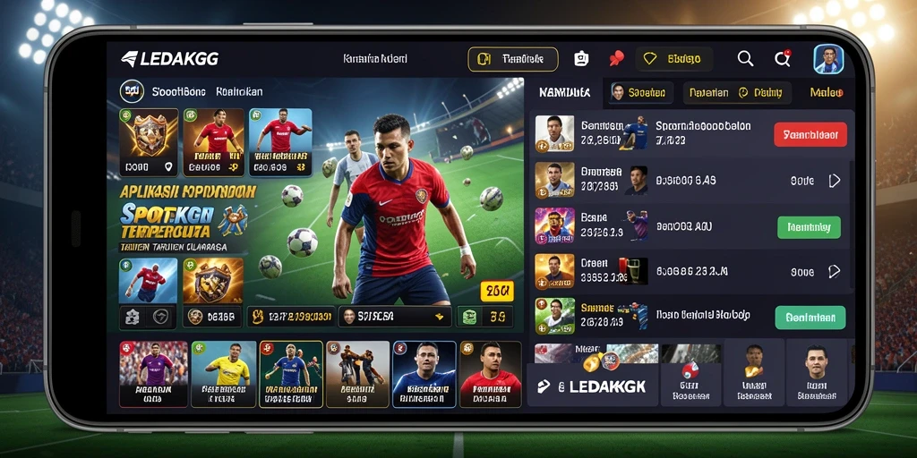 Screenshot utama LEDAKGG menampilkan betting live di pertandingan olahraga.