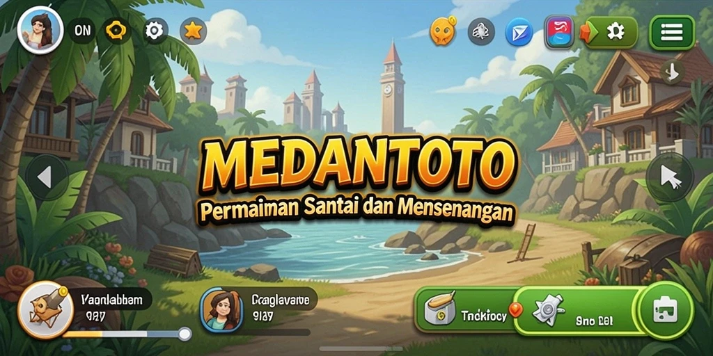 Tampilan gameplay menarik dari MEDANTOTO dengan grafis cerah dan tantangan seru.