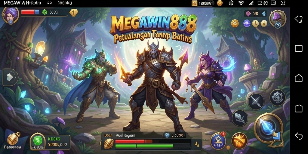 Tampilan gameplay seru dan mendebarkan di MEGAWIN888.
