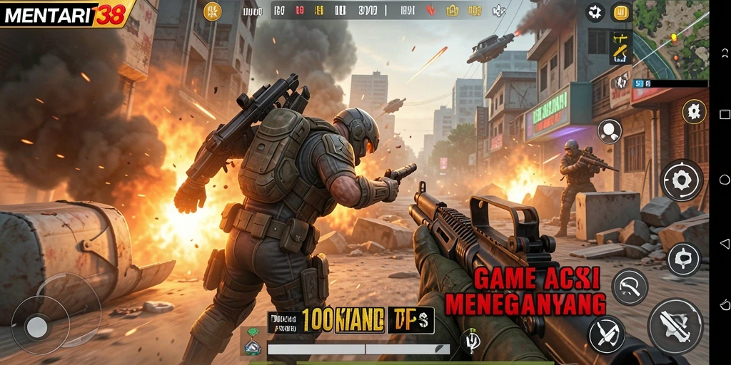 Tangkapan layar gameplay MENTARI138 yang menunjukkan aksi TPS yang mendebarkan.
