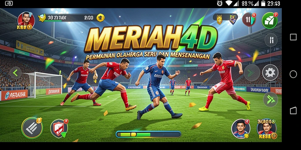 Tampilan menarik dari gameplay <strong>MERIAH4D</strong> yang penuh aksi olahraga.