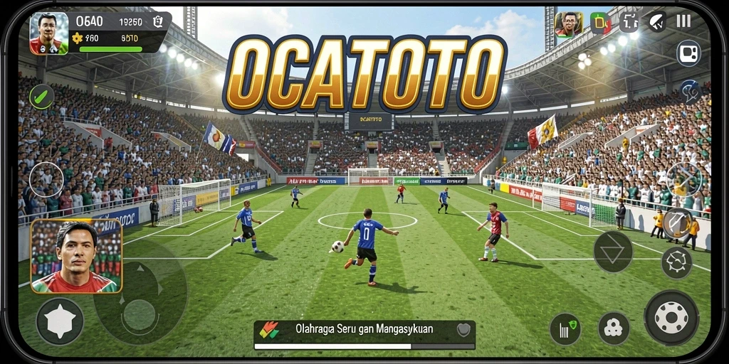 Screenshot gameplay OCATOTO yang menunjukkan pertarungan seru di lapangan.