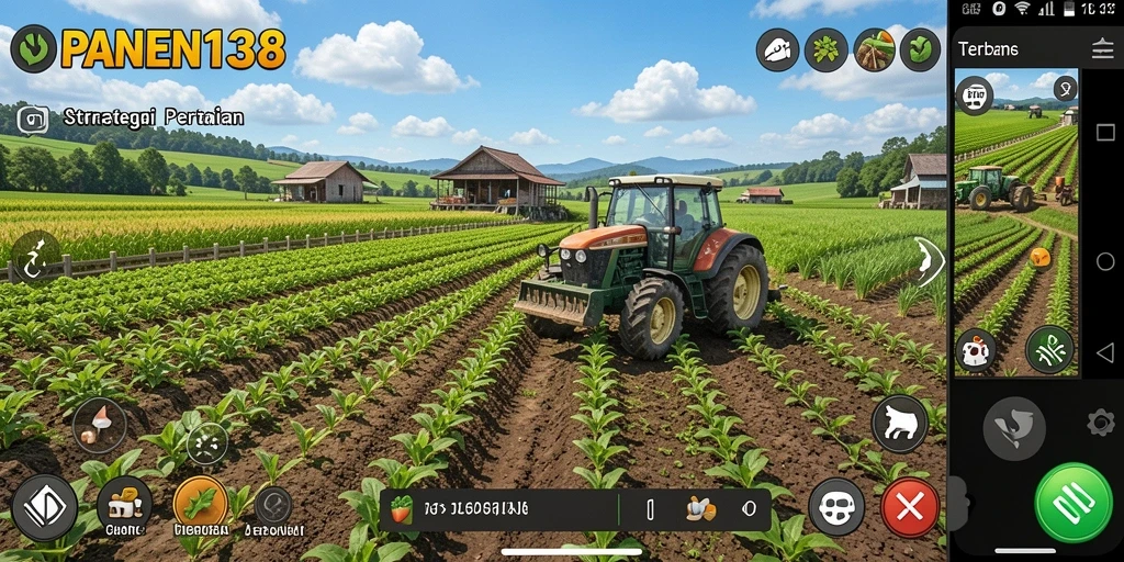 Screenshot gameplay PANEN138 saat berkebun.