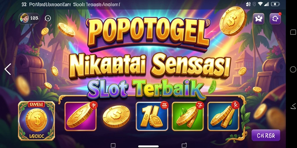 Screenshot gameplay utama POPOTOGEL yang menampilkan keseruan permainan Slot.