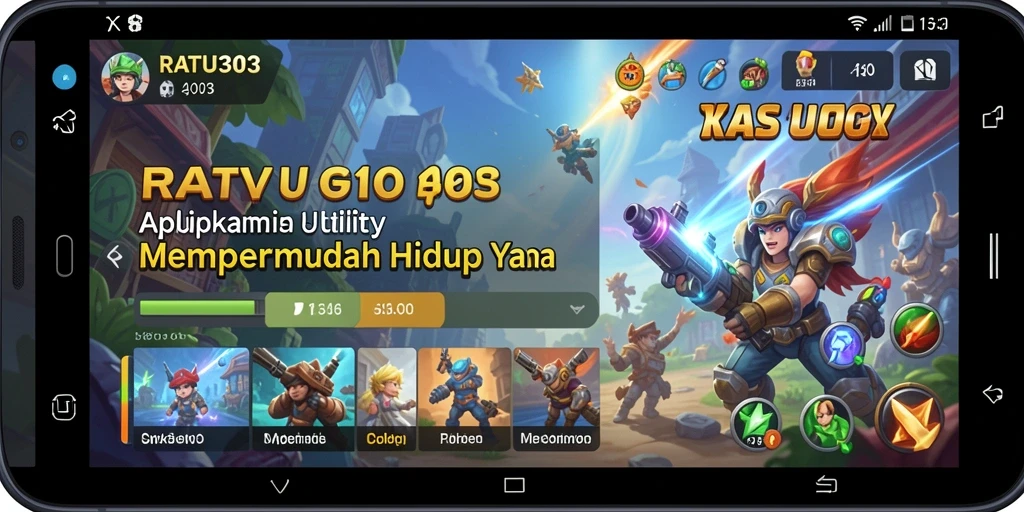 Screenshot utama RATU303 menunjukkan berbagai fitur unggulan aplikasi Utility.