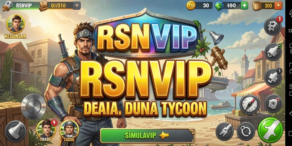 Screenshot gameplay RSNVIP menunjukkan interaksi bisnis yang dinamis.