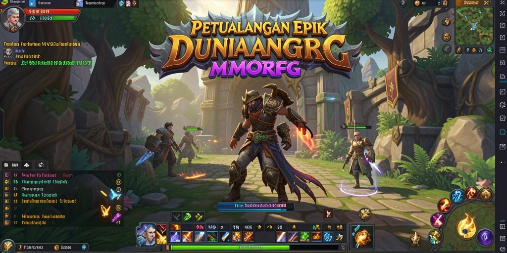 Screenshot gameplay V87 menampilkan aksi seru dalam dunia MMORPG.
