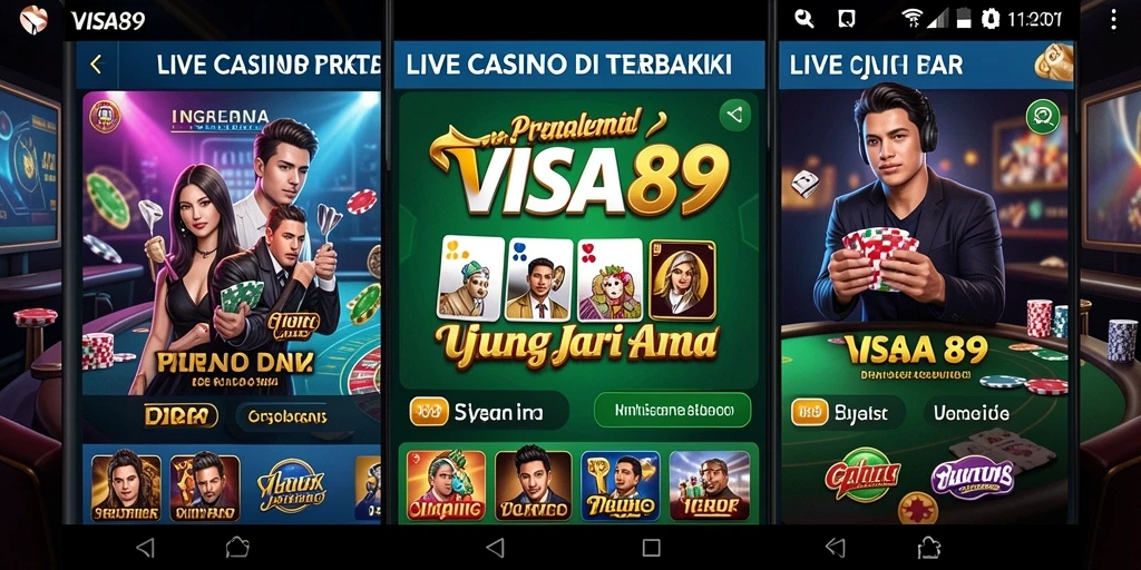 Screenshot gameplay Live Casino yang menarik dari VISA89.