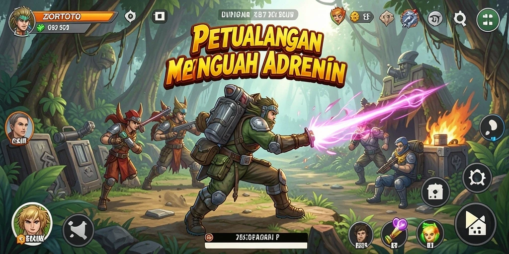 Screenshot gameplay ZORTOTO menunjukkan petualangan seru yang menantang.